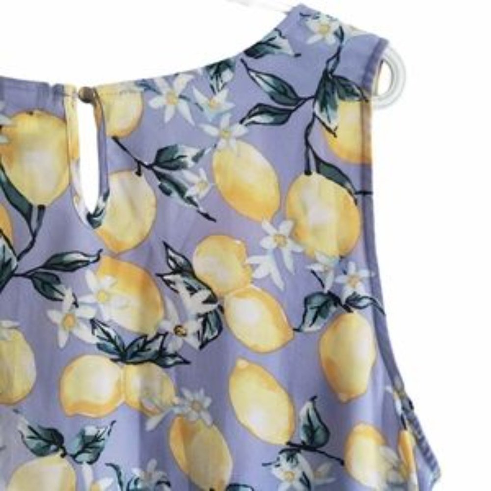 Torrid Lemon Print Flowy Summer Plus Size Tank Top - image 6